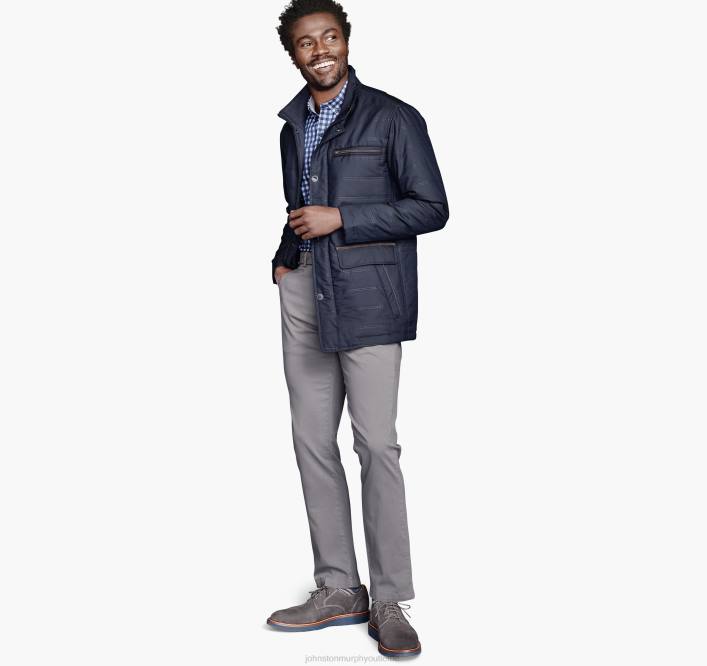 Johnston & Murphy Hommes veste matelassée à perforations TXRN710 vêtements marine