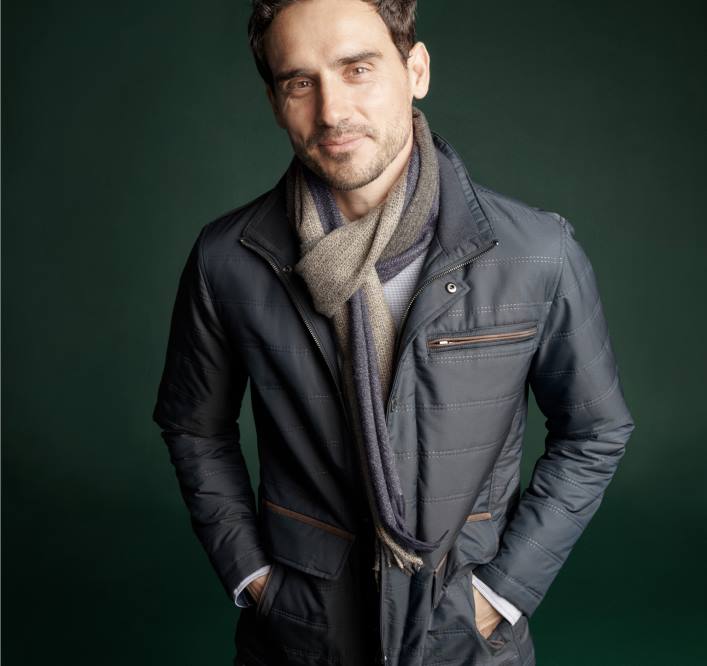 Johnston & Murphy Hommes veste matelassée à perforations TXRN710 vêtements marine