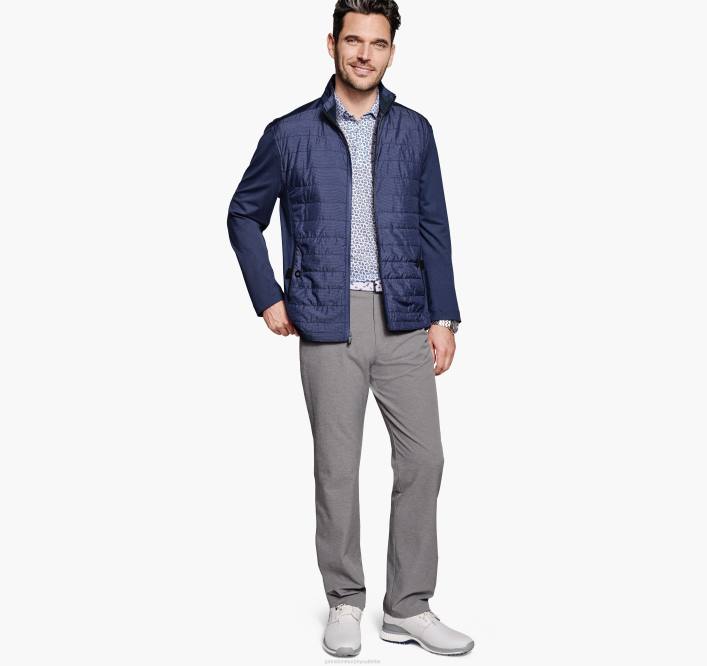 Johnston & Murphy Hommes veste matelassée sur le devant xc4 performance TXRN815 vêtements bleu
