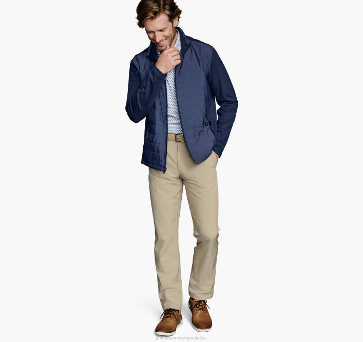 Johnston & Murphy Hommes veste matelassée sur le devant xc4 performance TXRN815 vêtements bleu