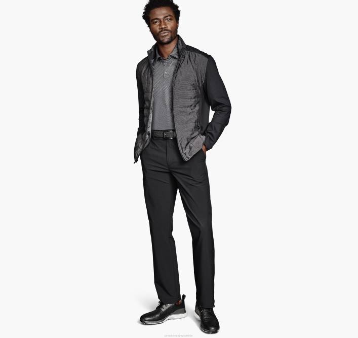 Johnston & Murphy Hommes veste matelassée sur le devant xc4 performance TXRN816 vêtements noir