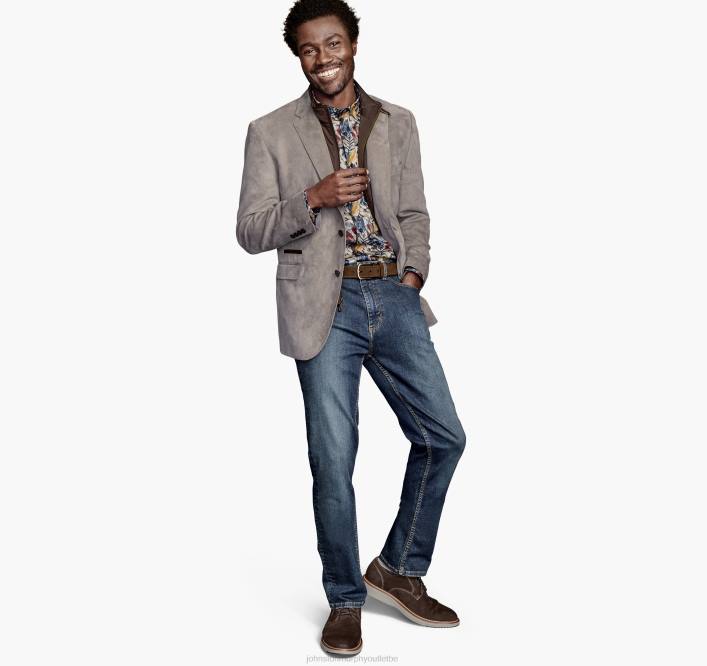 Johnston & Murphy unisexe blazer côtelé en peluche TXRN892 vêtements sergé gris