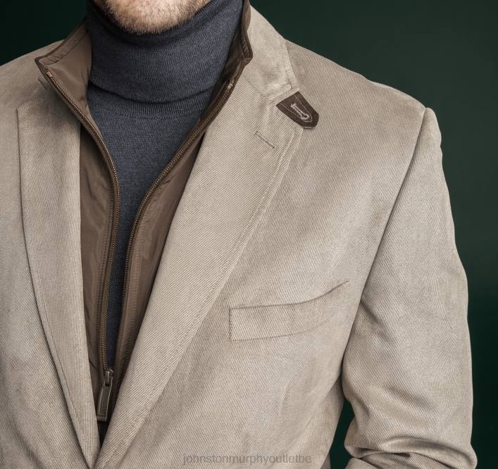 Johnston & Murphy unisexe blazer côtelé en peluche TXRN892 vêtements sergé gris
