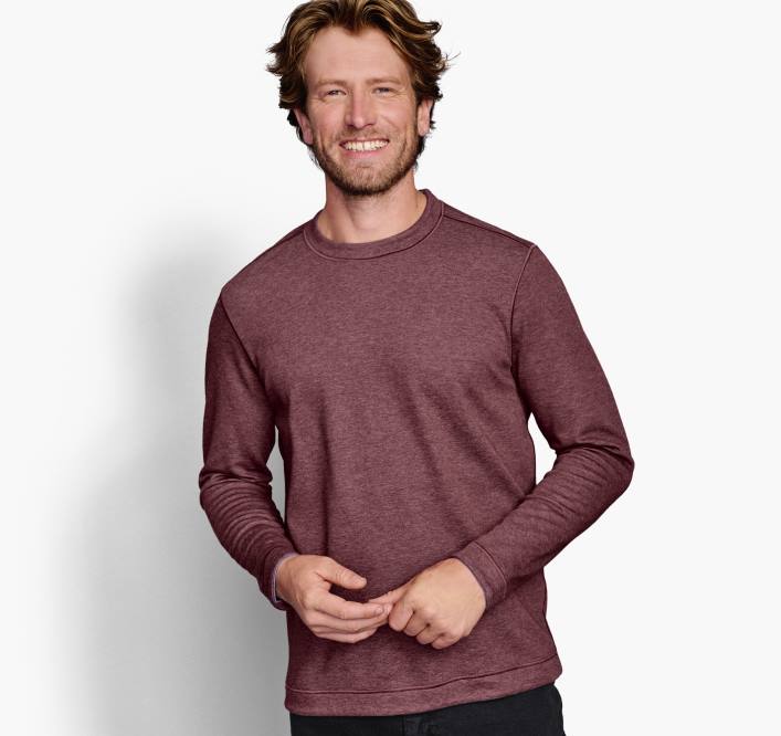 Johnston & Murphy unisexe col rond réversible à manches longues TXRN883 vêtements bleu baie