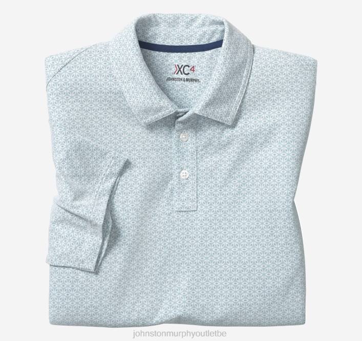 Johnston & Murphy unisexe polo piqué en coton performant xc4 TXRN647 vêtements imprimé multi pétales vert