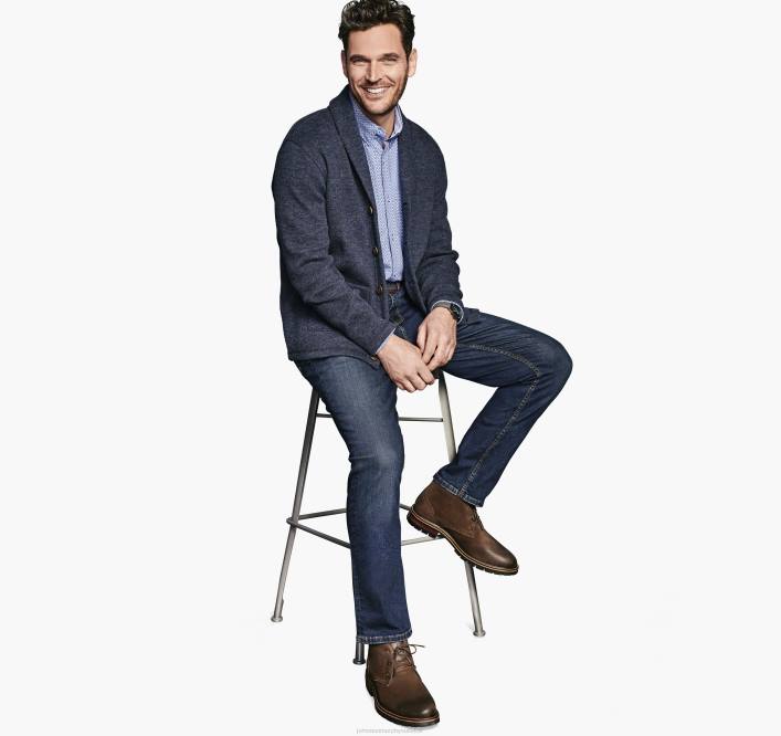 Johnston & Murphy unisexe cardigan à col châle TXRN779 vêtements marine