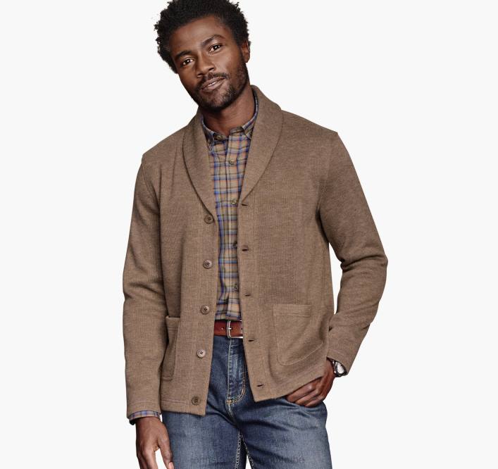 Johnston & Murphy unisexe cardigan à col châle TXRN877 vêtements gruau