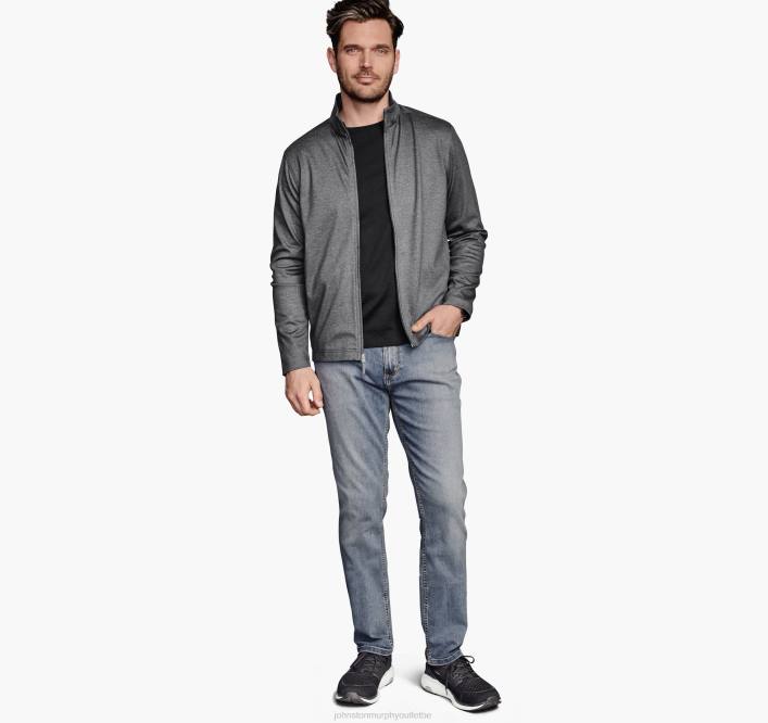 Johnston & Murphy unisexe XC4 imprimé texturé entièrement zippé TXRN633 vêtements gris