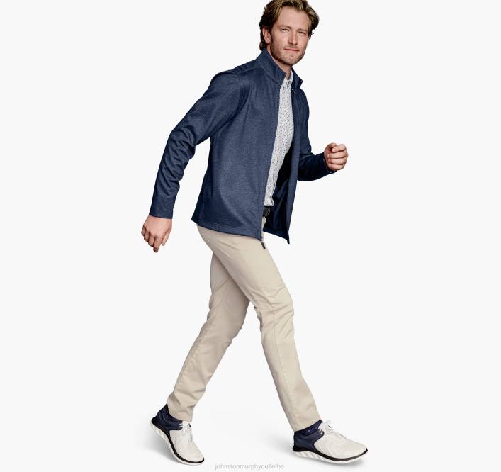 Johnston & Murphy unisexe XC4 imprimé texturé entièrement zippé TXRN778 vêtements marine