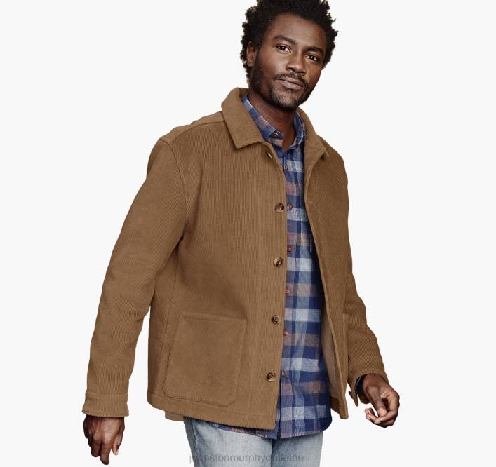 Johnston & Murphy unisexe veste en velours côtelé doublée de sherpa TXRN824 vêtements chameau