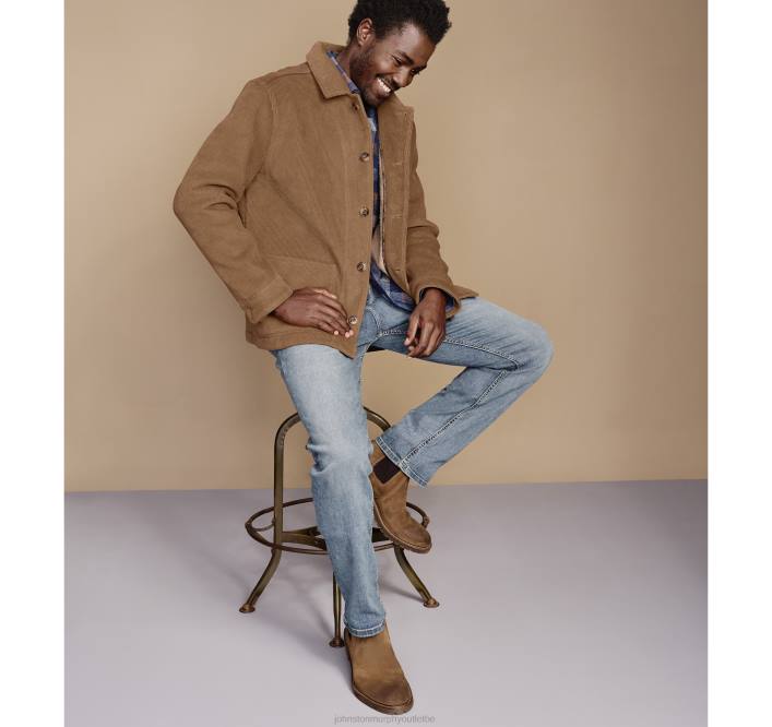 Johnston & Murphy unisexe veste en velours côtelé doublée de sherpa TXRN824 vêtements chameau