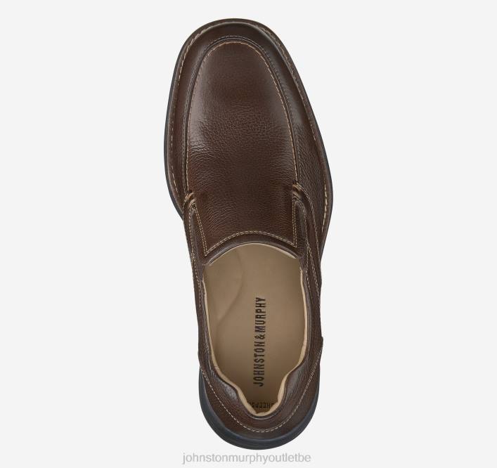 Johnston & Murphy Hommes Shuler à enfiler à bout mocassin TXRN251 chaussures marron pleine fleur