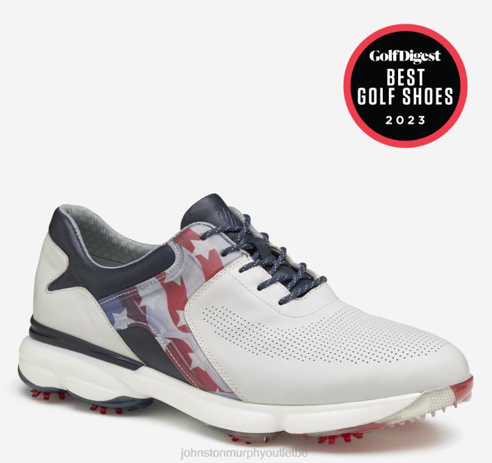 Johnston & Murphy Hommes XC4 GT2 Luxe U-Gorge TXRN130 chaussures pleine fleur imperméable blanc/marine
