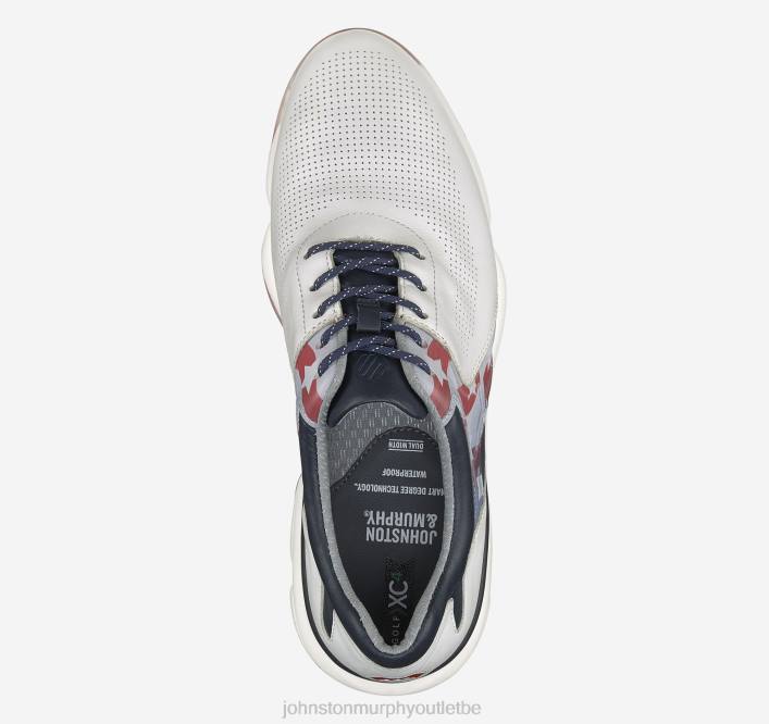 Johnston & Murphy Hommes XC4 GT2 Luxe U-Gorge TXRN130 chaussures pleine fleur imperméable blanc/marine
