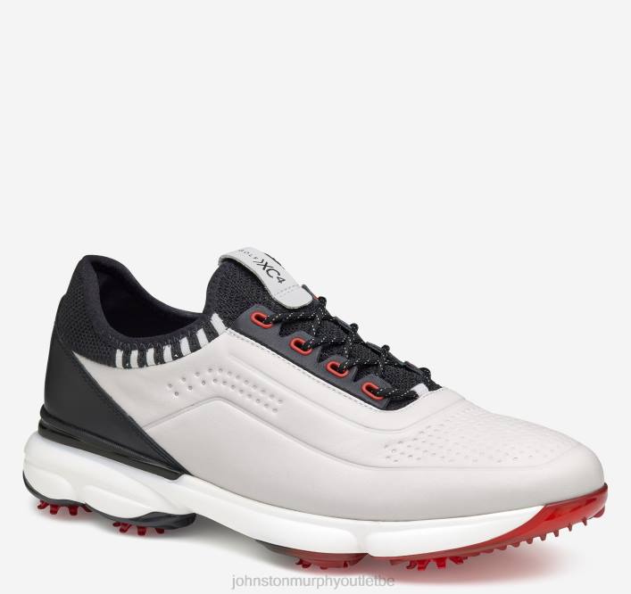Johnston & Murphy Hommes XC4 GT4 Luxe U-Gorge TXRN211 chaussures tricot pleine fleur blanc/noir