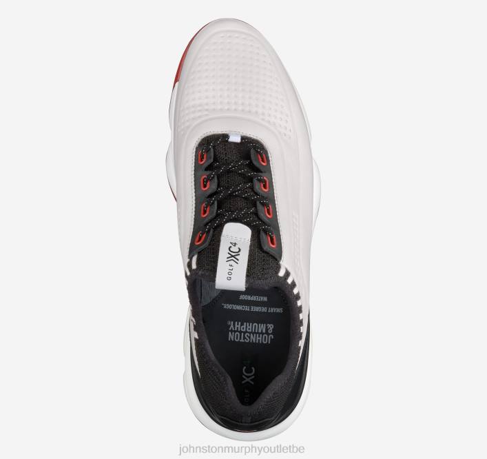 Johnston & Murphy Hommes XC4 GT4 Luxe U-Gorge TXRN211 chaussures tricot pleine fleur blanc/noir