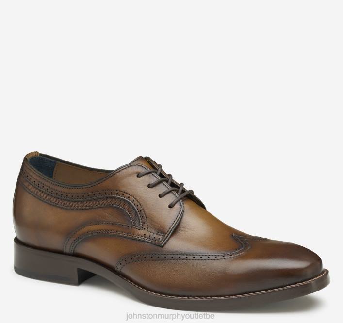 Johnston & Murphy Hommes bout d'aile de Danridge TXRN178 chaussures beige pleine fleur