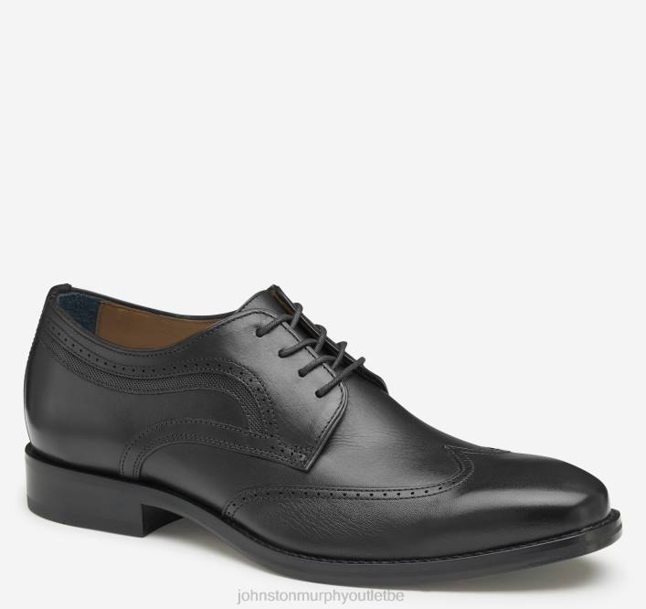 Johnston & Murphy Hommes bout d'aile de Danridge TXRN205 chaussures noir pleine fleur