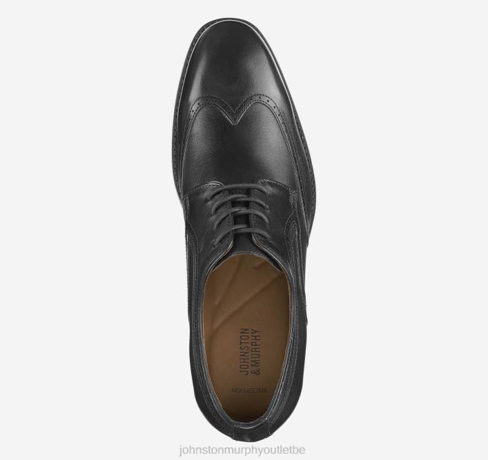 Johnston & Murphy Hommes bout d'aile de Danridge TXRN205 chaussures noir pleine fleur