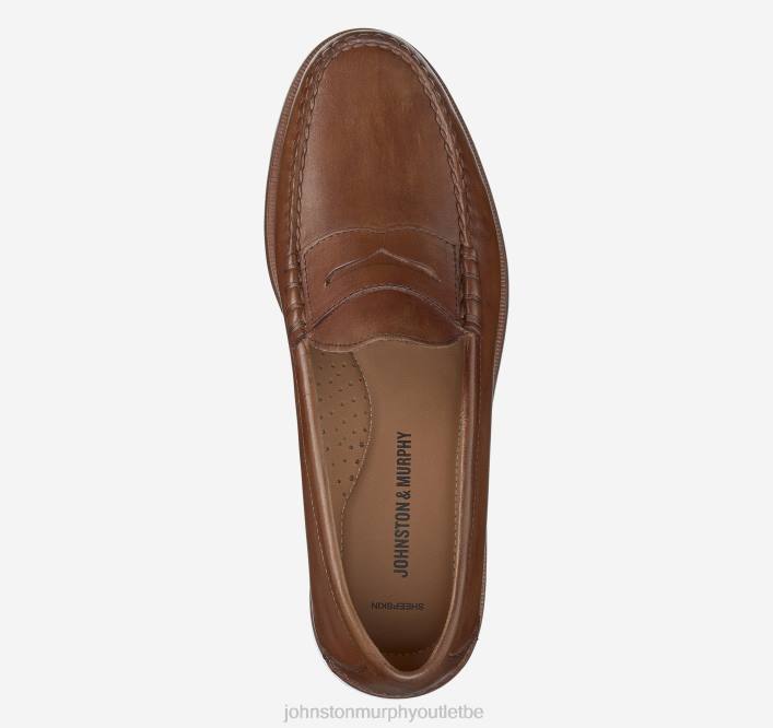 Johnston & Murphy Hommes penny de Halstead TXRN271 chaussures beige pleine fleur