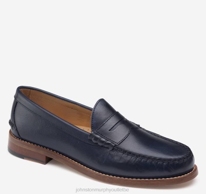 Johnston & Murphy Hommes penny de Halstead TXRN362 chaussures marine pleine fleur