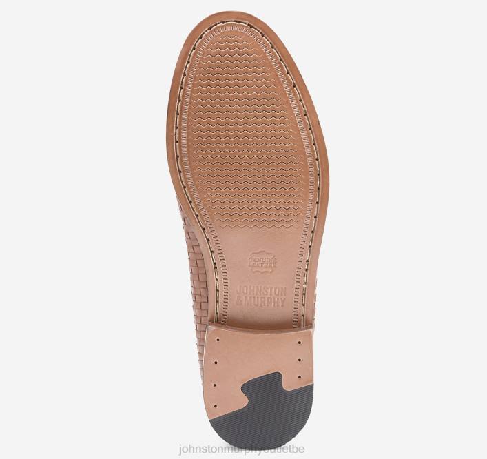 Johnston & Murphy Hommes penny tissé halstead TXRN147 chaussures beige pleine fleur