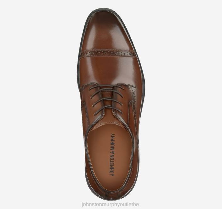 Johnston & Murphy Hommes ronan à bout renforcé TXRN218 chaussures bronzage lisse pleine fleur
