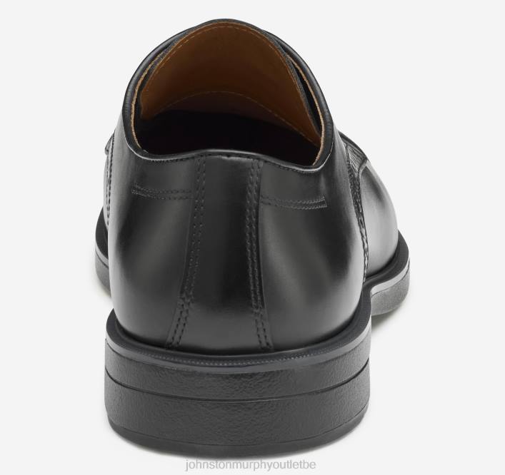 Johnston & Murphy Hommes ronan à bout renforcé TXRN219 chaussures noir lisse pleine fleur