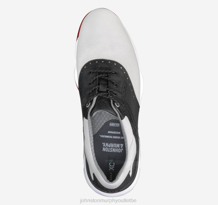 Johnston & Murphy Hommes selle xc4 gt1-luxe TXRN257 chaussures blanc/noir imperméable pleine fleur