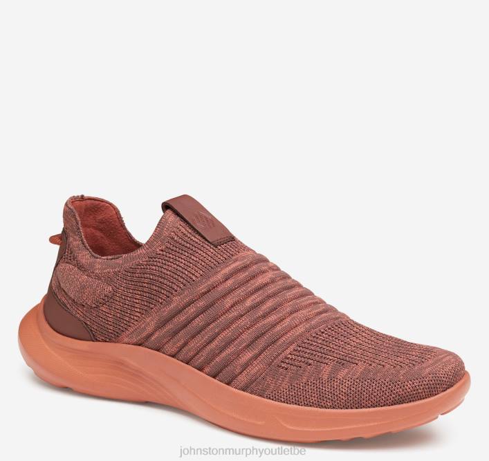 Johnston & Murphy Hommes slip-on en tricot escape TXRN123 chaussures tricot rouille