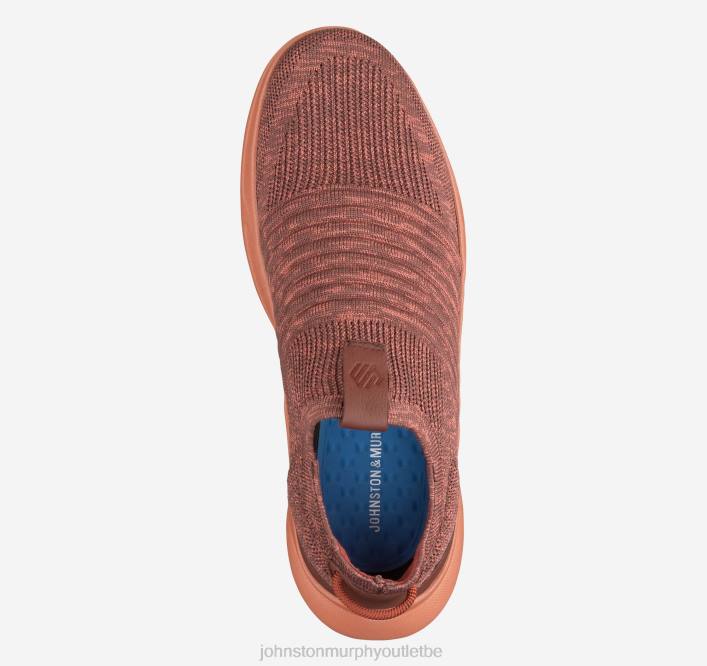 Johnston & Murphy Hommes slip-on en tricot escape TXRN123 chaussures tricot rouille