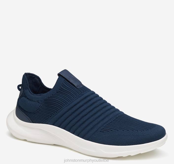 Johnston & Murphy Hommes slip-on en tricot escape TXRN17 chaussures tricot bleu marine