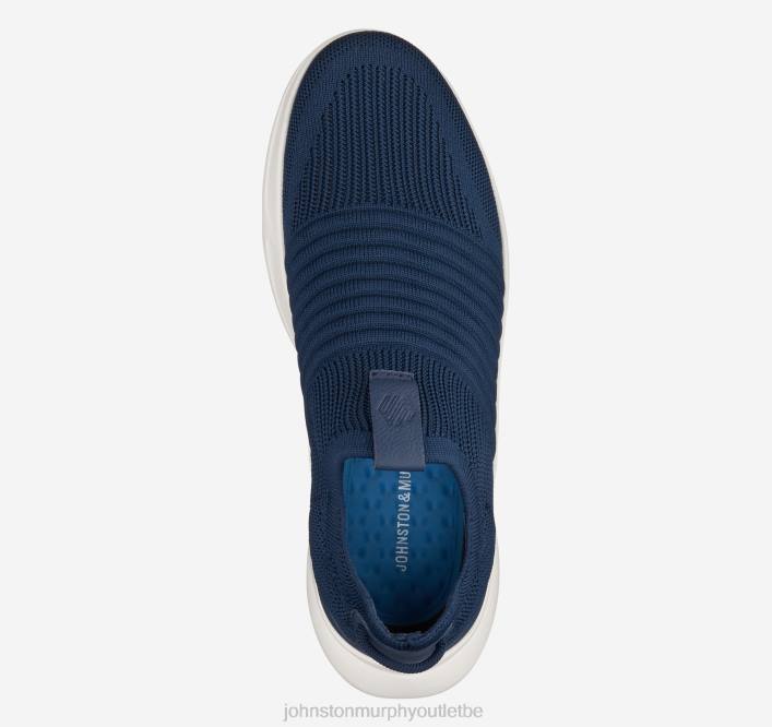 Johnston & Murphy Hommes slip-on en tricot escape TXRN17 chaussures tricot bleu marine