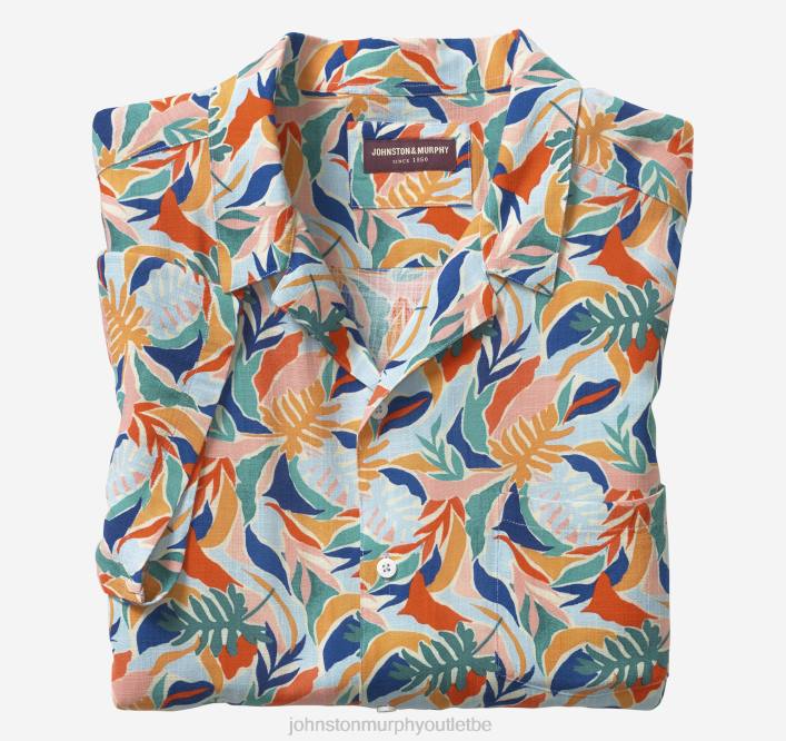 Johnston & Murphy Hommes chemise de camp à manches courtes TXRN517 vêtements paradis multi-floral