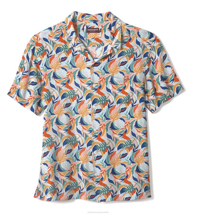 Johnston & Murphy Hommes chemise de camp à manches courtes TXRN517 vêtements paradis multi-floral